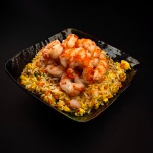 Wok de arroz con langostinos Dragon Roll